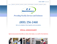 Tablet Screenshot of cjmaint.com